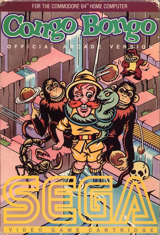 Congo Bongo box art for Commodore 64